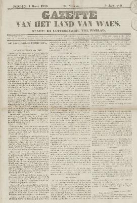 Gazette van het Land van Waes 01/03/1846