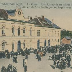 Prentkaart Spoorlijn 59 station Sint- Niklaas 1914