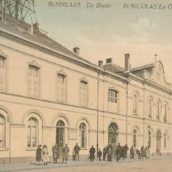 Prentkaart Spoorlijn 59 station Sint- Niklaas 1912
